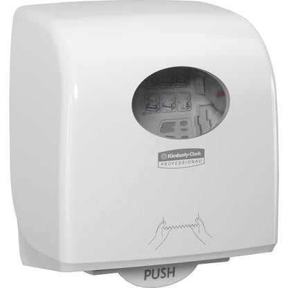 Aquarius™ Slimroll™ dispenser for rolled hand towels, HxWxD 324 x 297 x 192 mm, white.