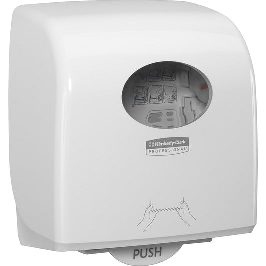 Aquarius™ Slimroll™ dispenser for rolled hand towels, HxWxD 324 x 297 x 192 mm, white.