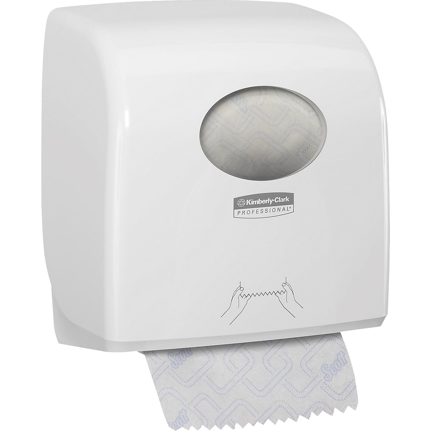 Aquarius™ Slimroll™ dispenser for rolled hand towels, HxWxD 324 x 297 x 192 mm, white.