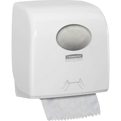 Aquarius™ Slimroll™ dispenser for rolled hand towels, HxWxD 324 x 297 x 192 mm, white.