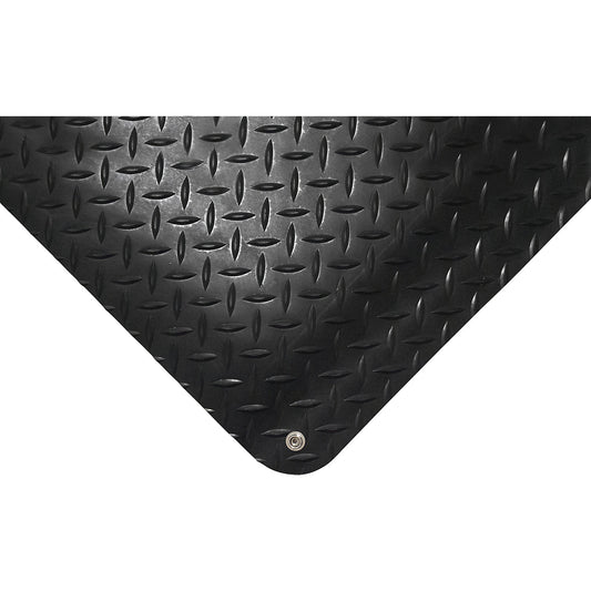 DECKPLATE anti-fatigue matting, cut to order, black, per m. x 1200 mm, max. 18.3 m.
