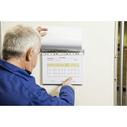Magnetic 4-ring binder mechanism, from A4 to A3, aluminium composite material, PVC magnet.
