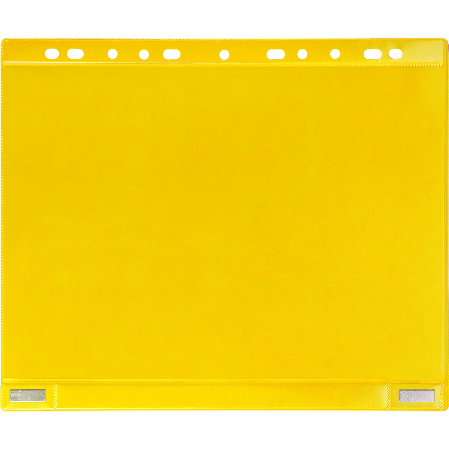 Magnetic view pocket with file edge, magnetic, A4, pack of 5, yellow.