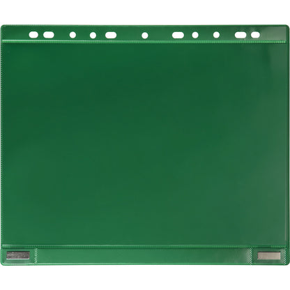 Magnetic view pocket with file edge, magnetic, A4, pack of 5, green.