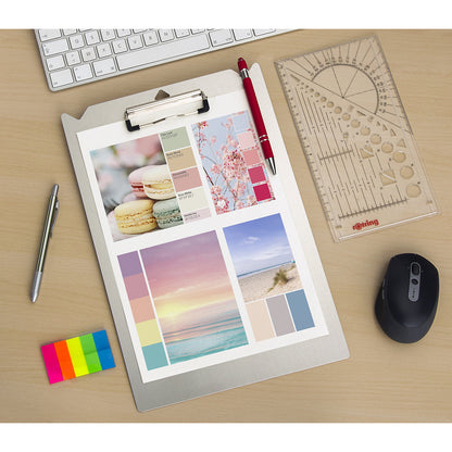 Aluminium clipboard, with suspension hole, for A4, LxW 350 x 240 mm.