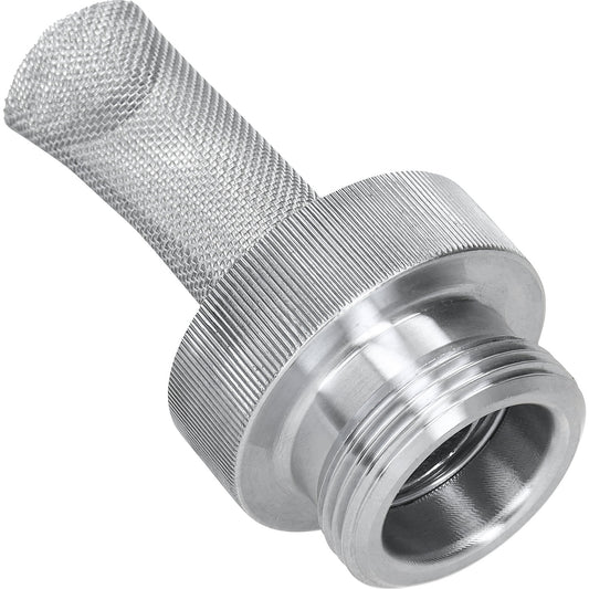 Adapter with seal and flame trap, LxWxH 54 x 85 x 54 mm, stainless steel.