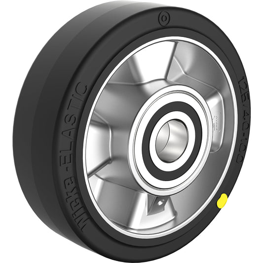 ESD wheel, made of elastic rubber, wheel Ø x width 200 x 50 mm, axle Ø 20 mm.