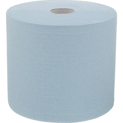 WypAll® wipes, large roll 7300, 500 wipes in 380 x 235 mm, 2-ply, blue.