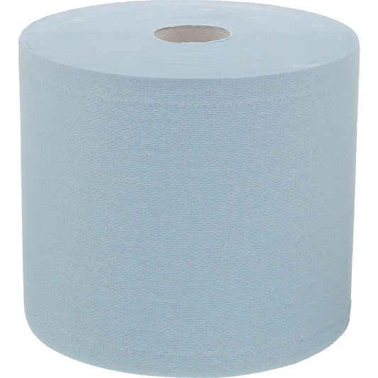 WypAll® wipes, large roll 7300, 500 wipes in 380 x 235 mm, 2-ply, blue.