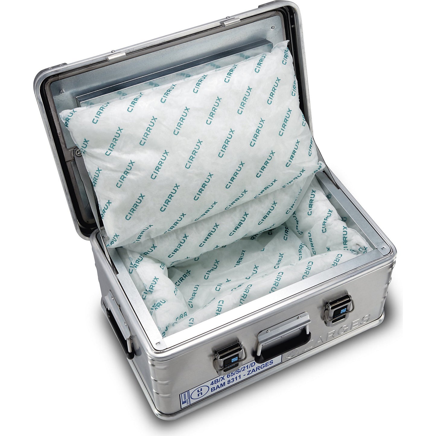 AKKU SAFE UNIVERSAL safety container, LxWxH 600 x 400 x 250 mm, aluminium.