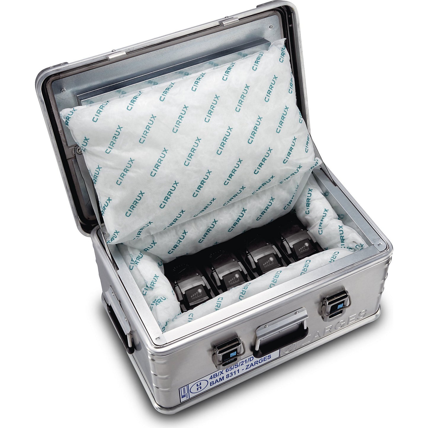 AKKU SAFE UNIVERSAL safety container, LxWxH 600 x 400 x 250 mm, aluminium.