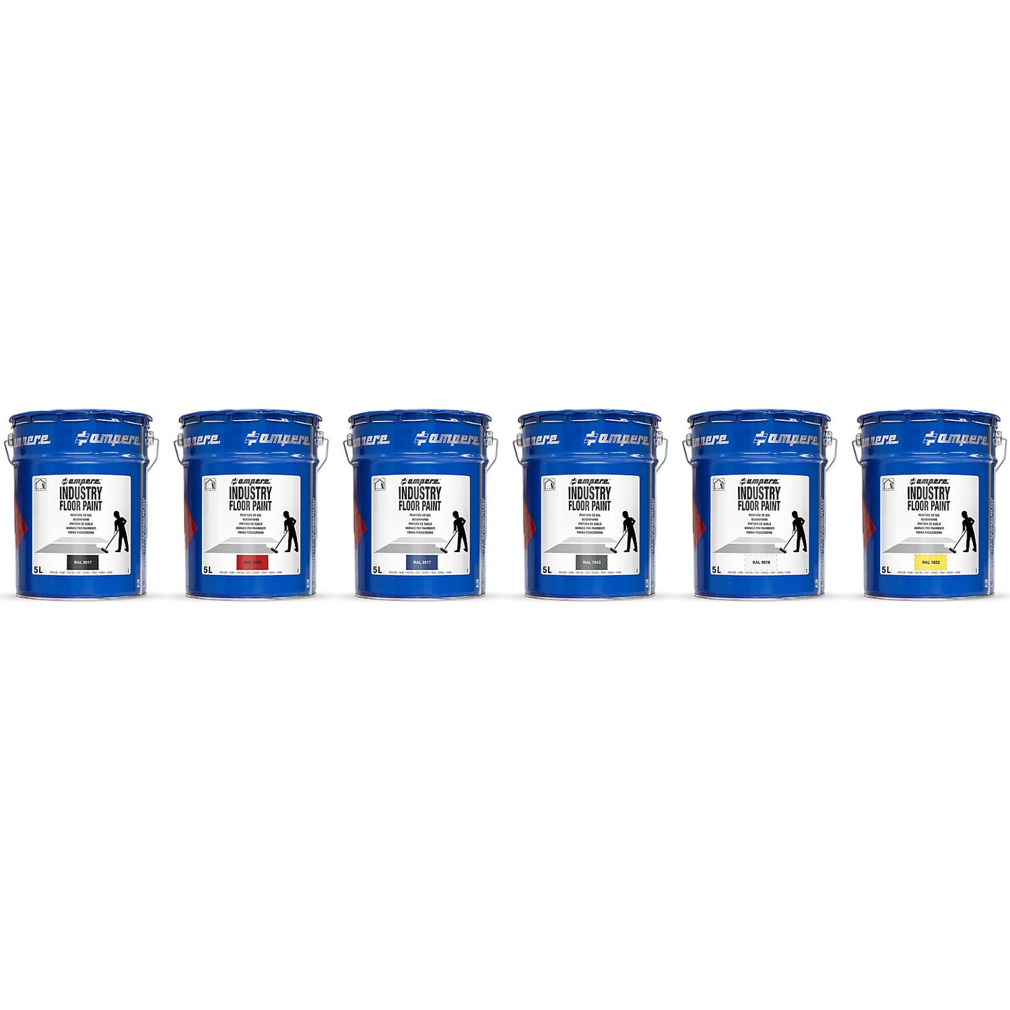 Industry Floor Paint® ground marking paint, capacity 5 l, grey.