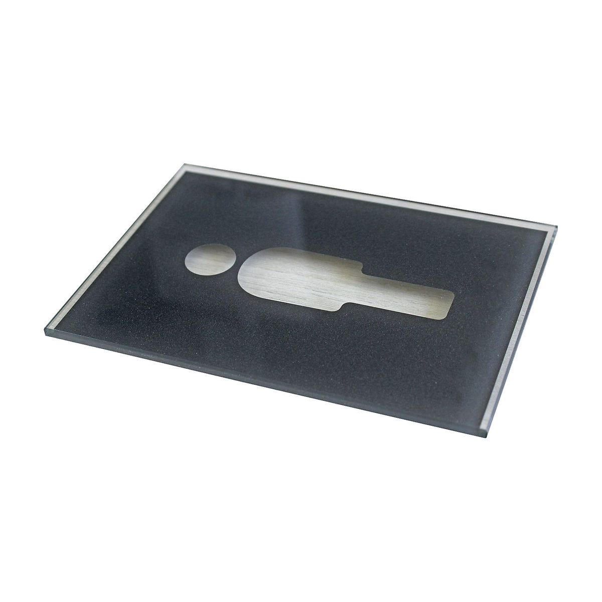 WC pictogram door sign, HxW 148 x 105 mm, men's.