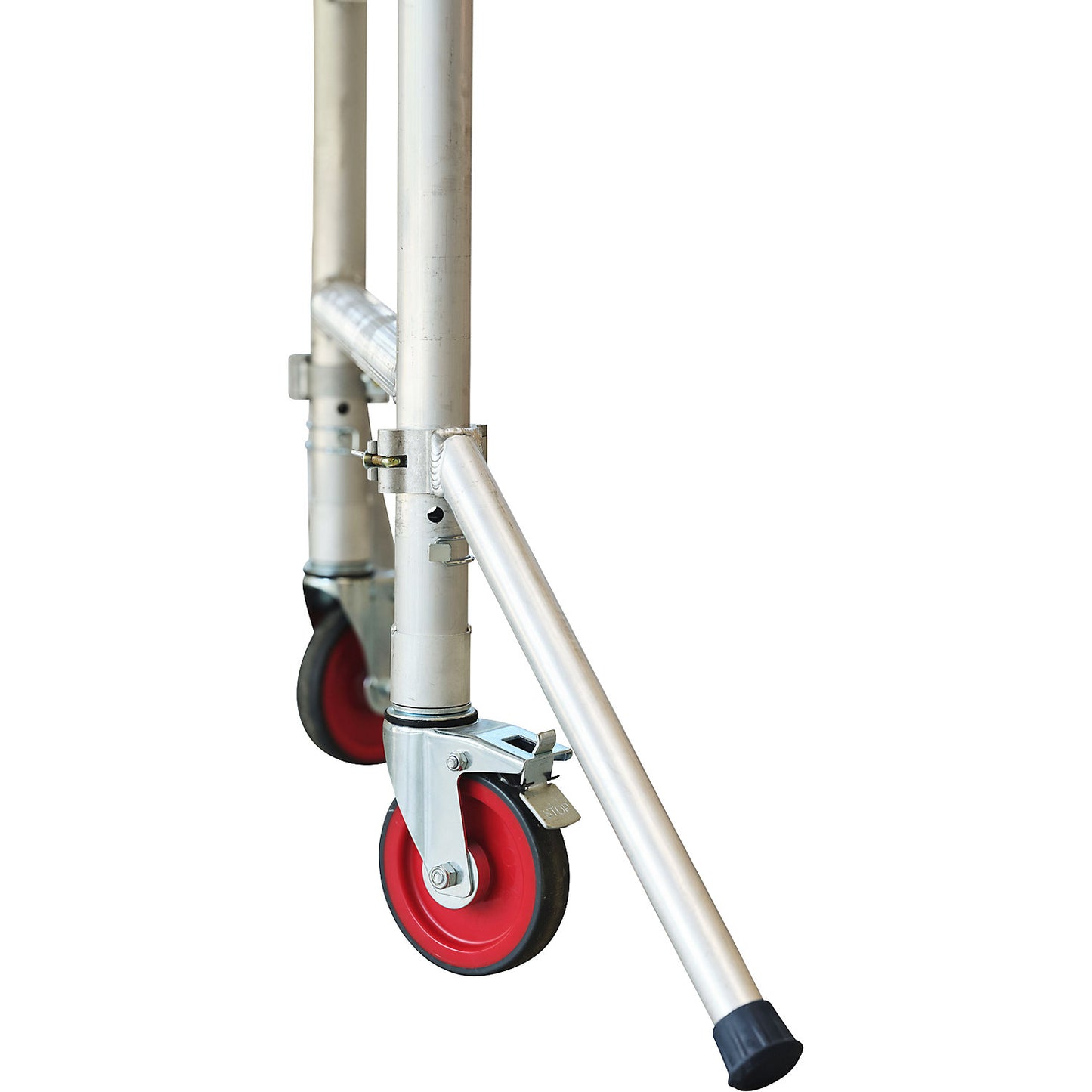 RS 44-POWER folding tower, wooden platform, length 1.85 m, working height 3.60 m.