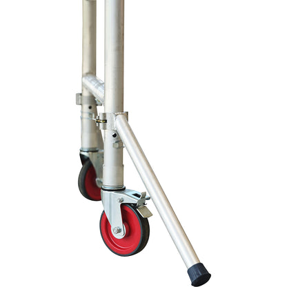 RS 44-POWER folding tower, wooden platform, length 1.85 m, working height 3.60 m.
