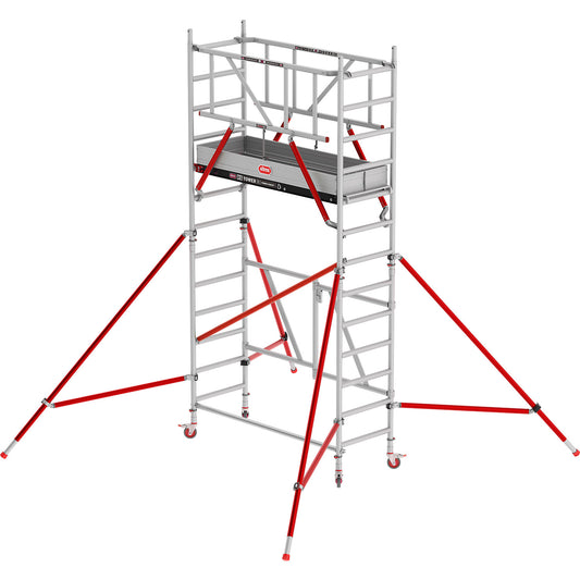 RS TOWER 54 folding tower, with wooden platform, working height 4.80 m.