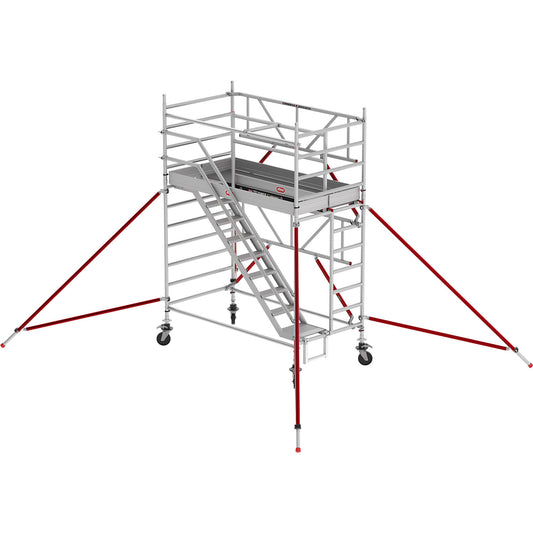 RS TOWER 53 wide stairway tower, Fiber-Deck®, length 1.85 m, working height 4.20 m.