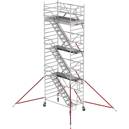 RS TOWER 53 wide stairway tower, Fiber-Deck®, length 2.45 m, working height 8.20 m.