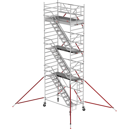 RS TOWER 53 wide stairway tower, Fiber-Deck®, length 2.45 m, working height 8.20 m.