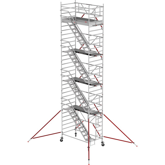 RS TOWER 53 wide stairway tower, wooden platform, length 1.85 m, working height 10.20 m.