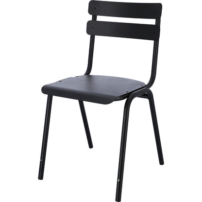 ONE outdoor chair, pack of 4, black.