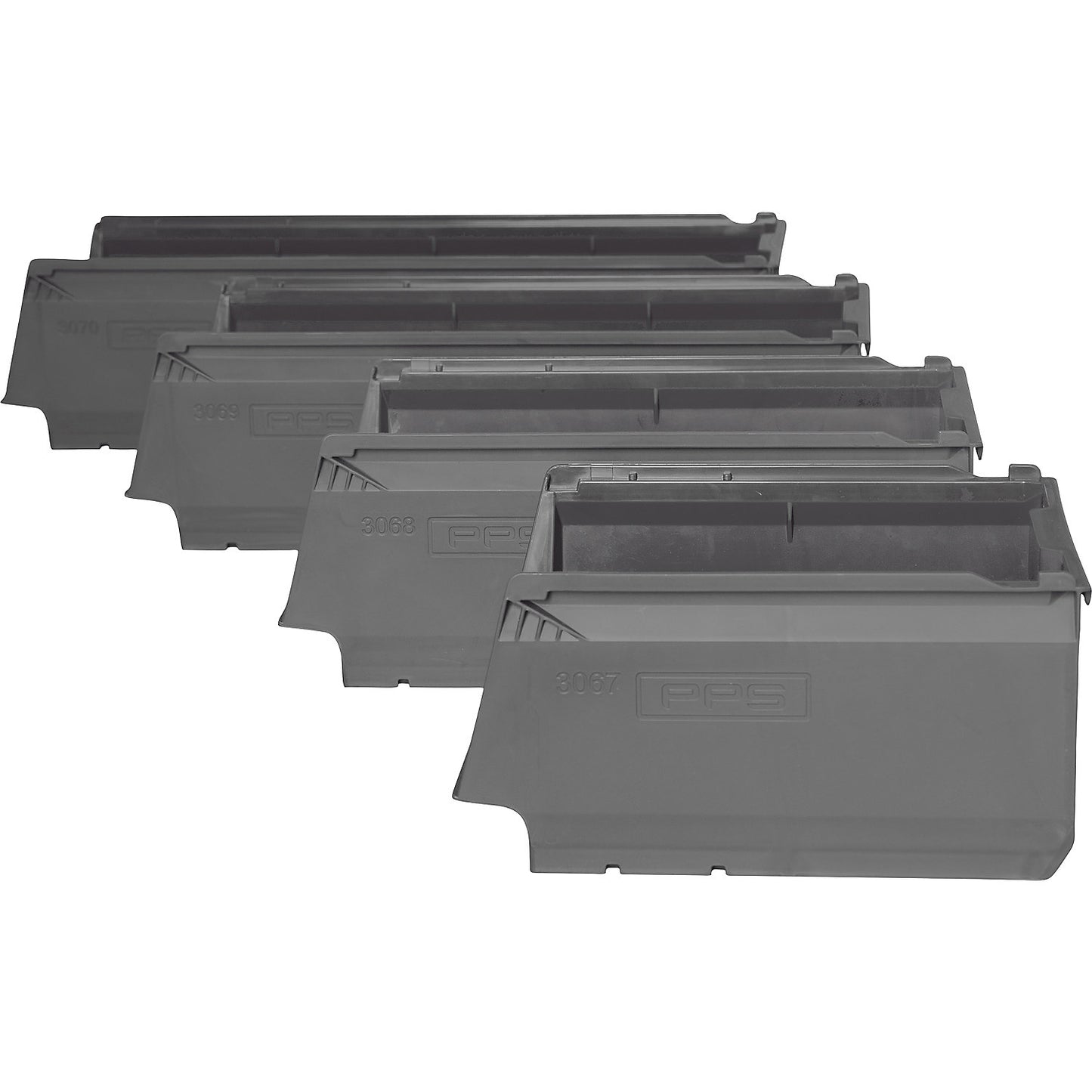 Shelf bin, made from recycled PP, LxWxH 600 x 230 x 150 mm, grey, pack of 10.