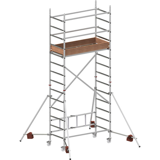 ALUPRO CONCEPT modular access tower, modules 1+2, standing height 2.65 m, platform length 1.58 m.