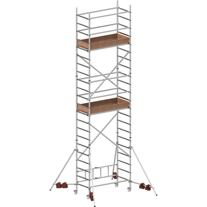 ALUPRO CONCEPT modular access tower, modules 1+2+3, standing height 4.65 m, platform length 1.58 m.