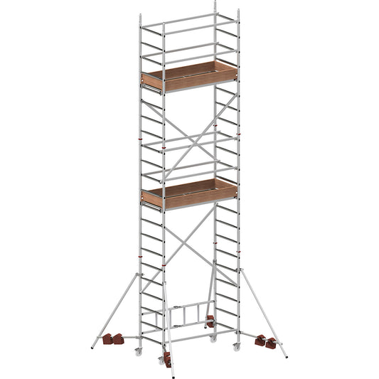 ALUPRO CONCEPT modular access tower, modules 1+2+3, standing height 4.65 m, platform length 1.58 m.