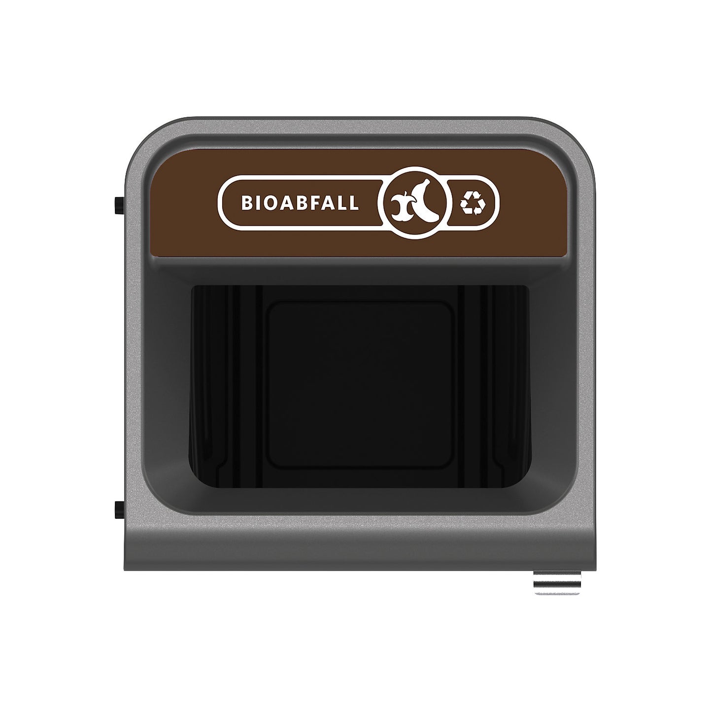 Configure™ recyclable waste collector, zinc plated steel, capacity 125 l, brown.
