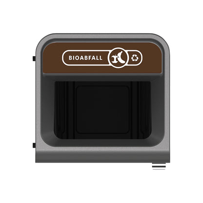 Configure™ recyclable waste collector, zinc plated steel, capacity 125 l, brown.
