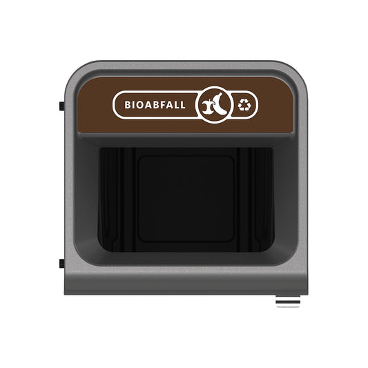 Configure™ recyclable waste collector, zinc plated steel, capacity 125 l, brown.