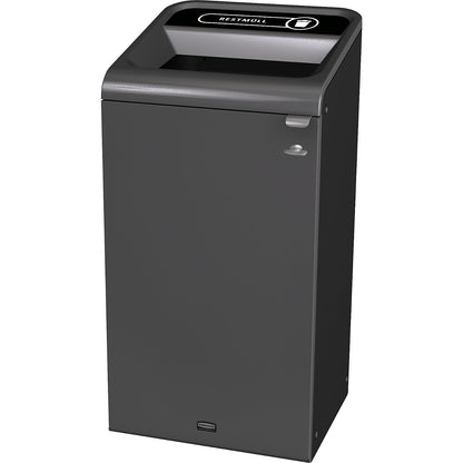 Configure™ recyclable waste collector, zinc plated steel, capacity 125 l, black.