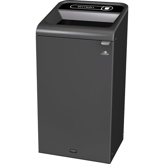 Configure™ recyclable waste collector, zinc plated steel, capacity 125 l, black.