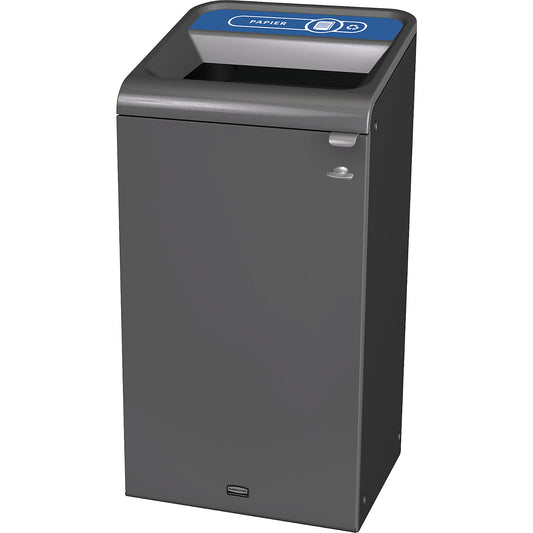Configure™ recyclable waste collector, zinc plated steel, capacity 125 l, blue.