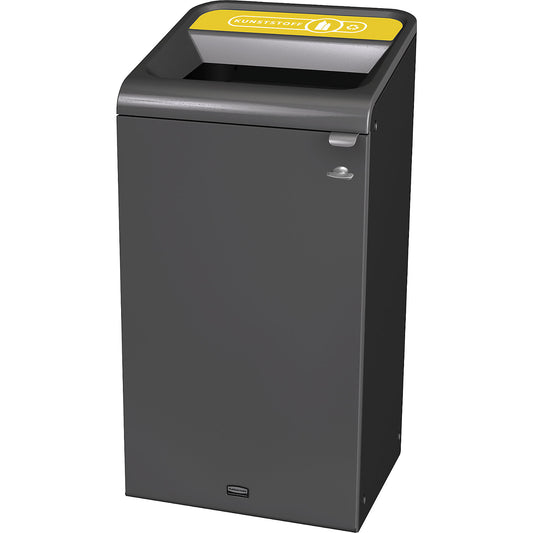 Configure™ recyclable waste collector, zinc plated steel, capacity 125 l, yellow.