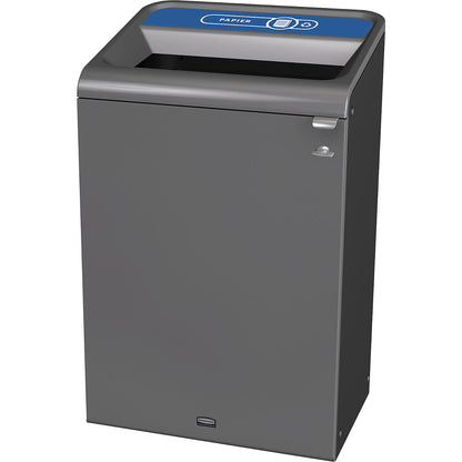 Configure™ recyclable waste collector, zinc plated steel, capacity 57 l, blue.