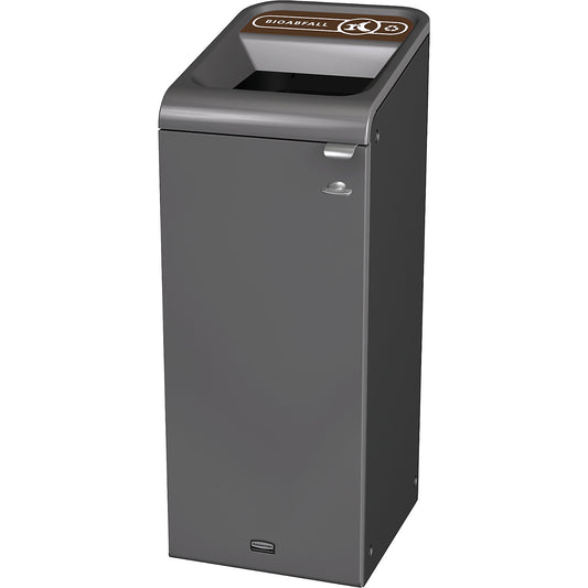 Configure™ recyclable waste collector, zinc plated steel, capacity 87 l, brown.