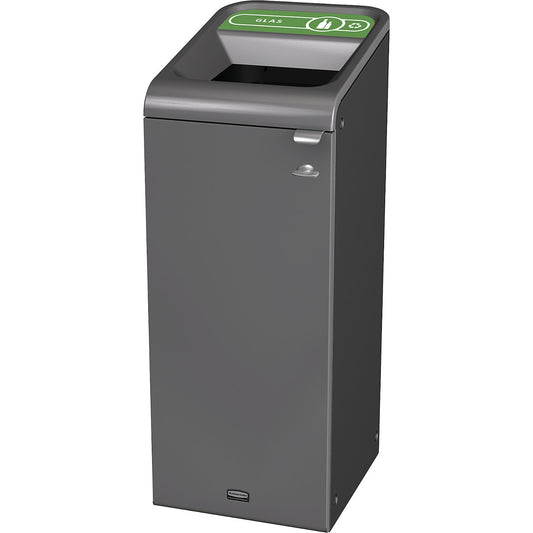 Configure™ recyclable waste collector, zinc plated steel, capacity 87 l, green.