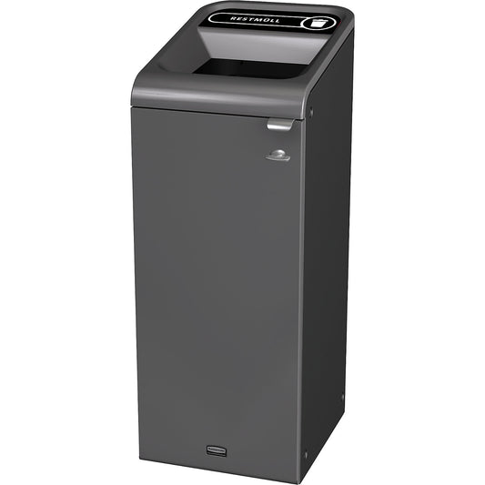 Configure™ recyclable waste collector, zinc plated steel, capacity 87 l, black.