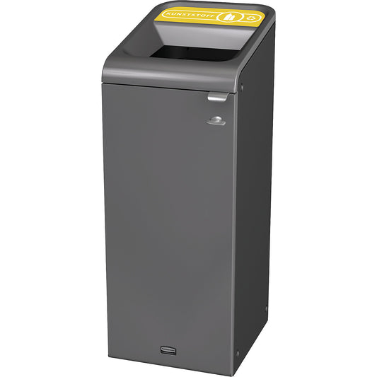 Configure™ recyclable waste collector, zinc plated steel, capacity 87 l, yellow.