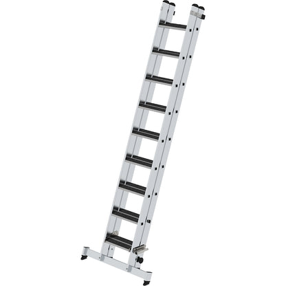 Extending step ladder, 2-part, nivello® beam and clip-step tread cover, 18 steps.