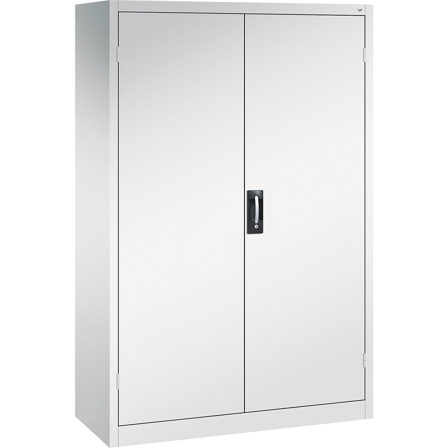 Double door workshop cupboard with drawers, WxD 1200 x 500 mm, 3 shelves, light grey / light grey.