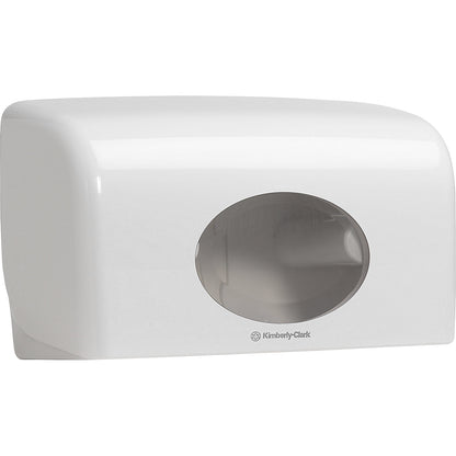 Aquarius™ toilet paper dispenser, for two rolls, white.