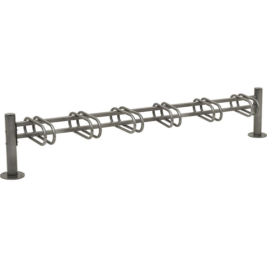 PROVINCE bicycle rack, 6 parking spaces, single-sided, grey.