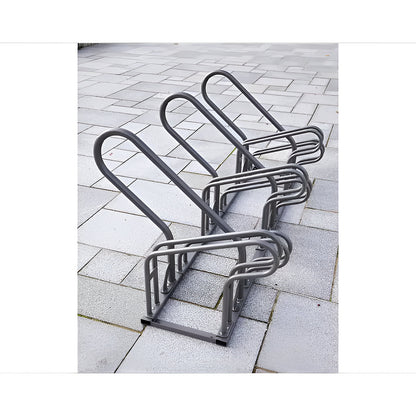 OPTIMUM bicycle rack, 6 parking spots, ready for assembly, hot dip galvanised.