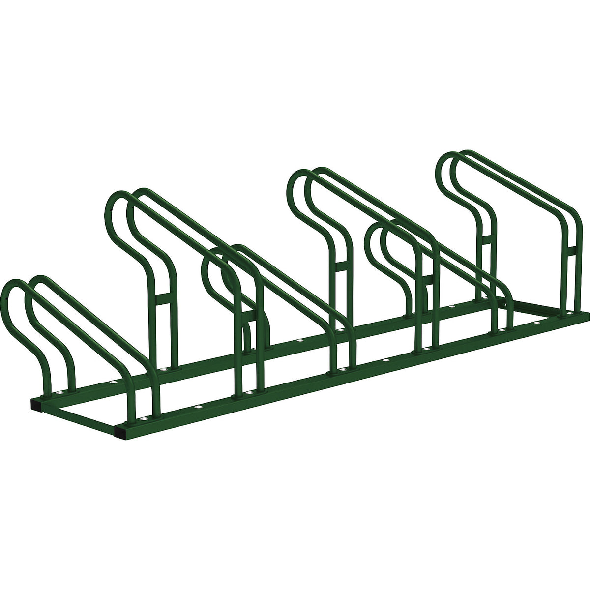 OPTIMUM bicycle rack, 6 parking spots, moss green.