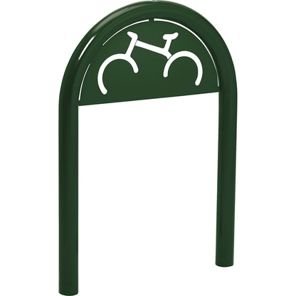 Parking rail with sign, Ø 60 mm, moss green.
