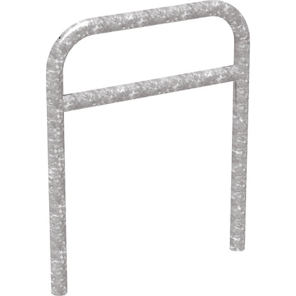 Parking rail with crossbar, Ø 50 mm, for concreting in, hot dip galvanised.