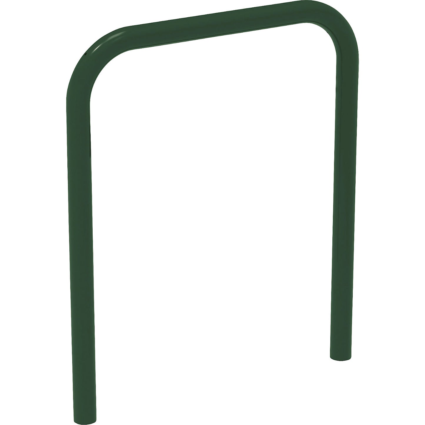 Bicycle parking rail, for concreting in, moss green.